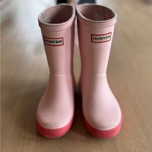 Hunter Pink Rain Boots size US 8 UK 7